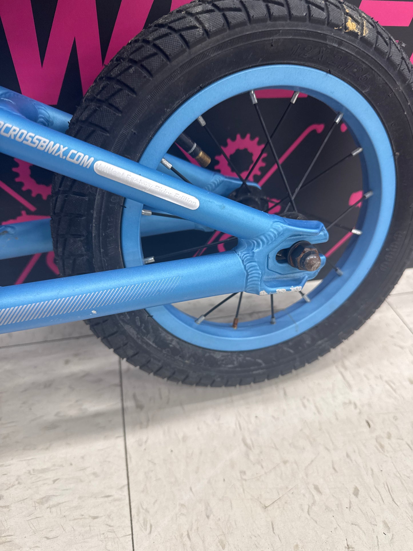 supercross balance bike blue