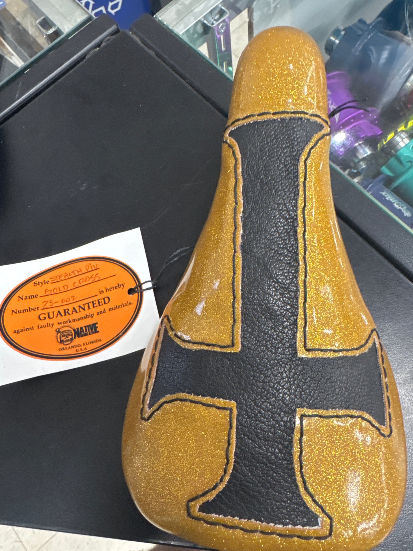 native bikes leather seat