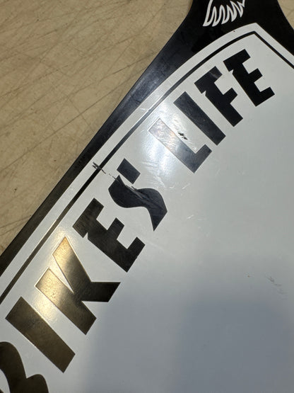 Se bikes bike life number plate black/white