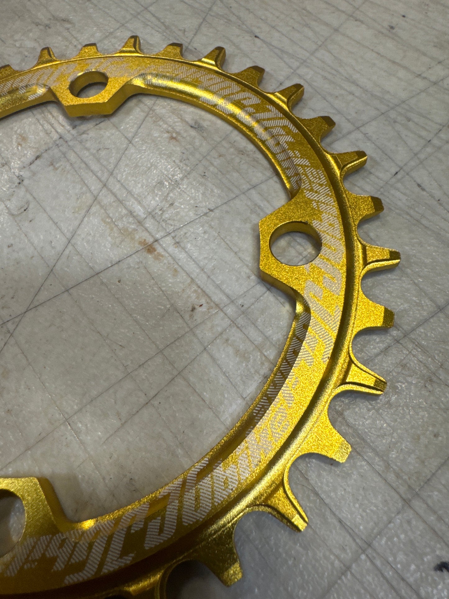 JG bike sprocket 34t narrow wide gold
