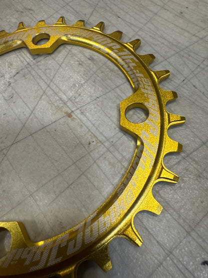 JG bike sprocket 34t narrow wide gold