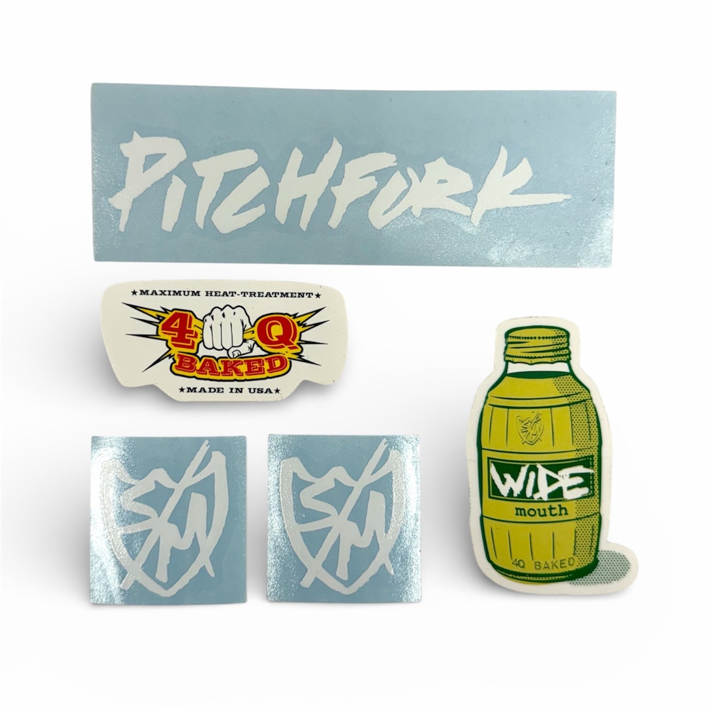 S&M WIDEMOUTH 5pc STICKER PACK (Black & White)
