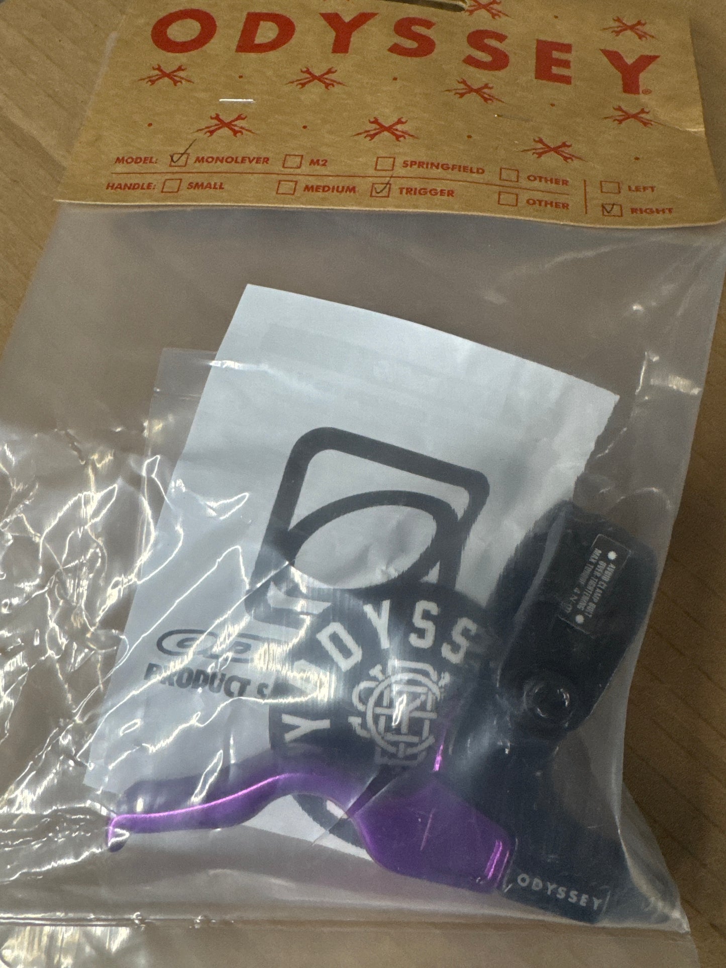Odyssey Monolever Brake Lever Purple