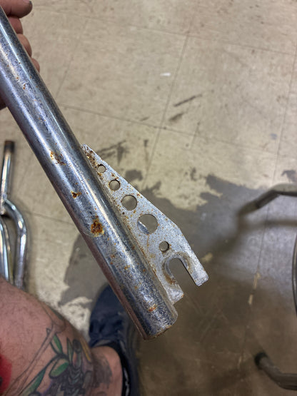 Vintage Oem chrome forks threaded rusty