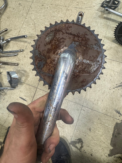 Gt 1pc cranks rusty sprocket