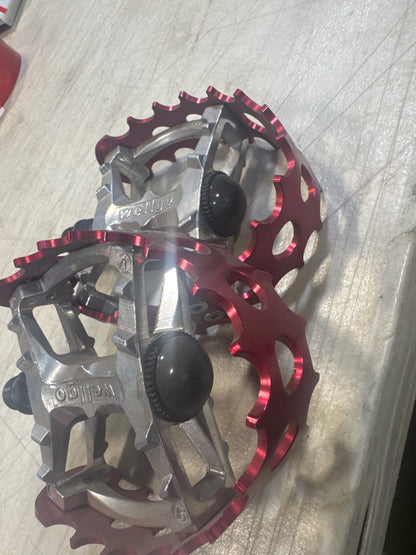 wellgo bear trap pedals red 9/16