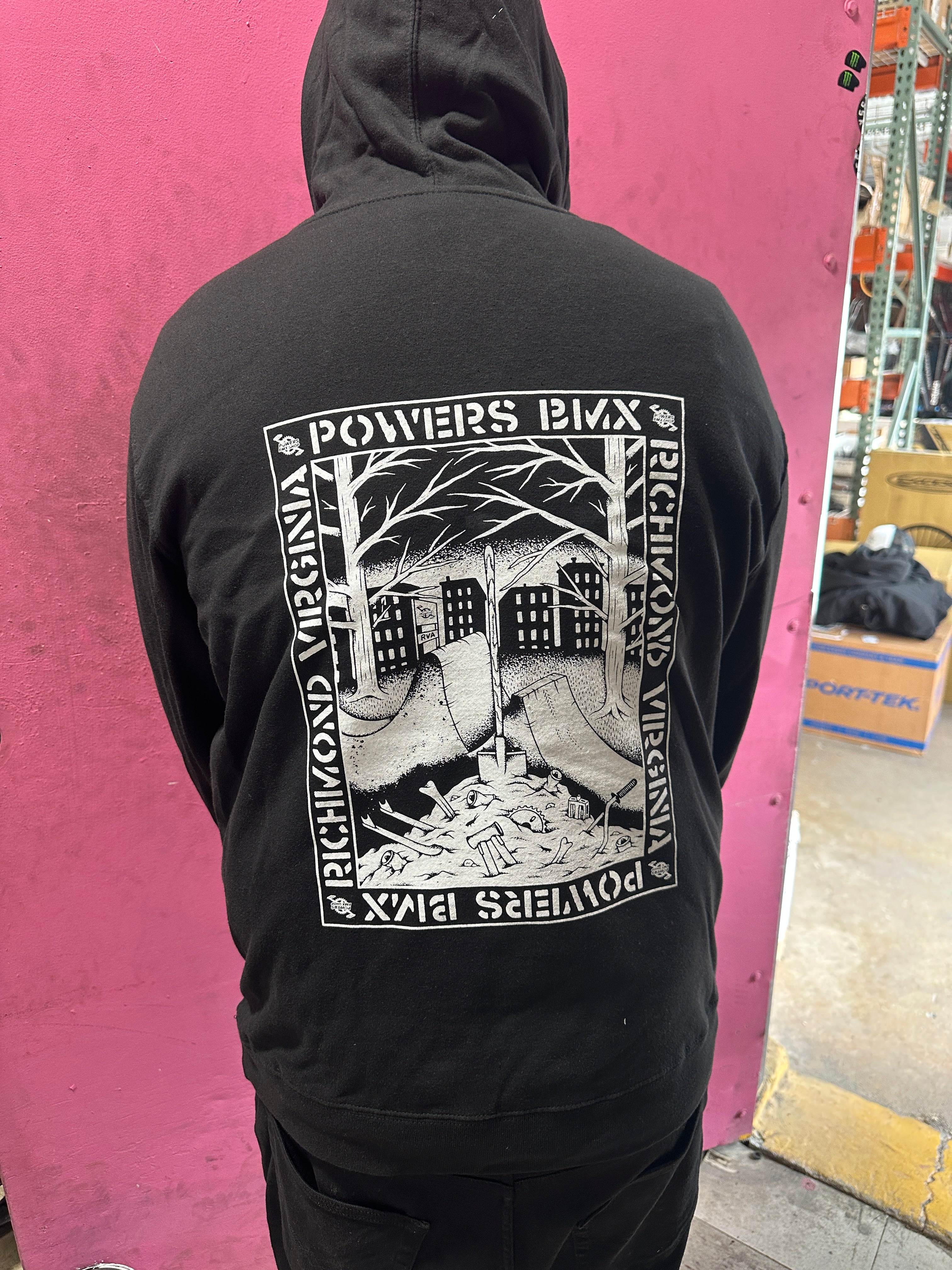 Powers BMX punk is dead Hoodie Powers Bike Shop