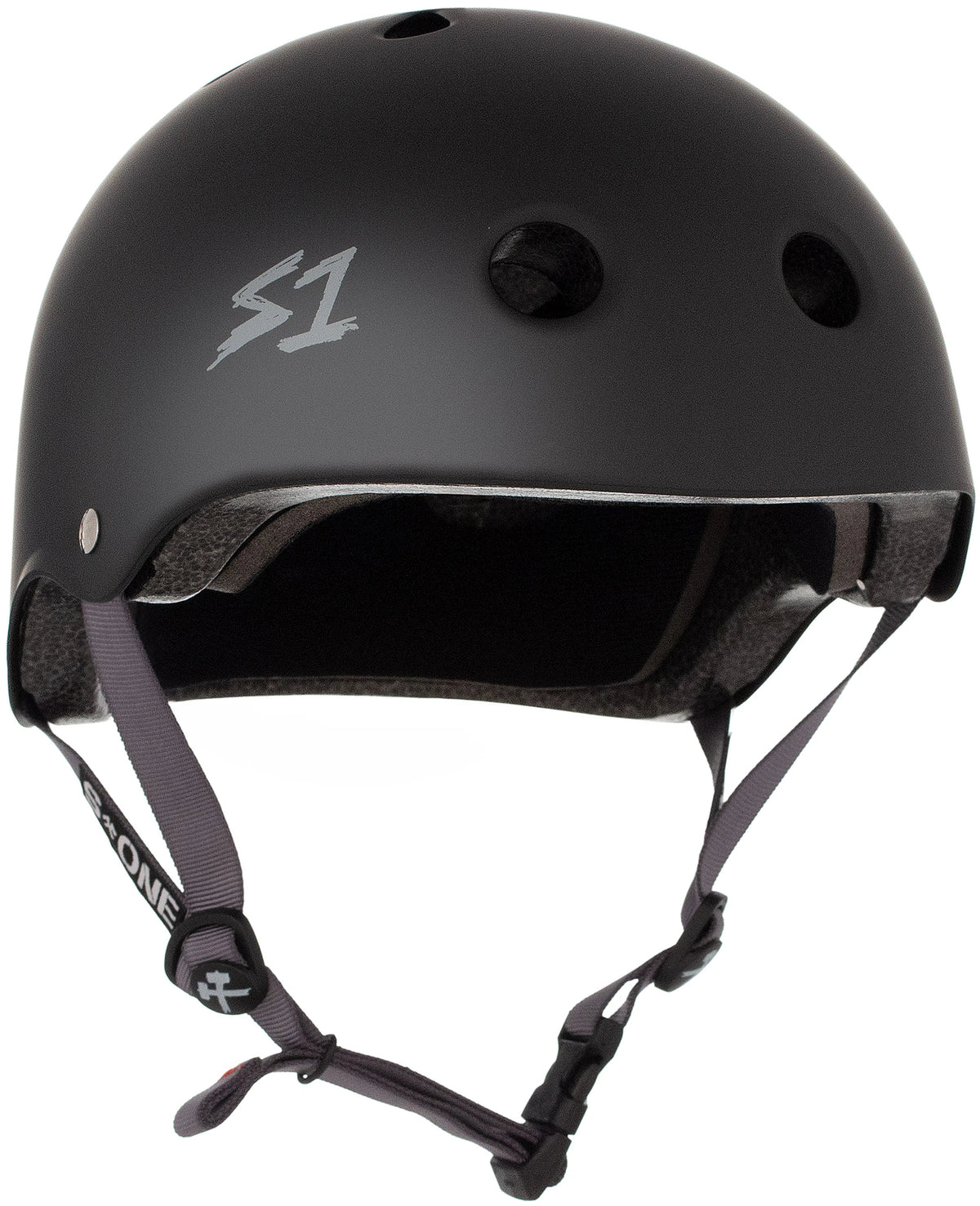 S1 Lifer Helmet - Black Matte w/ Grey Straps