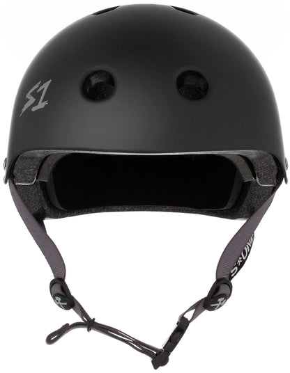 S1 Lifer Helmet - Black Matte w/ Grey Straps