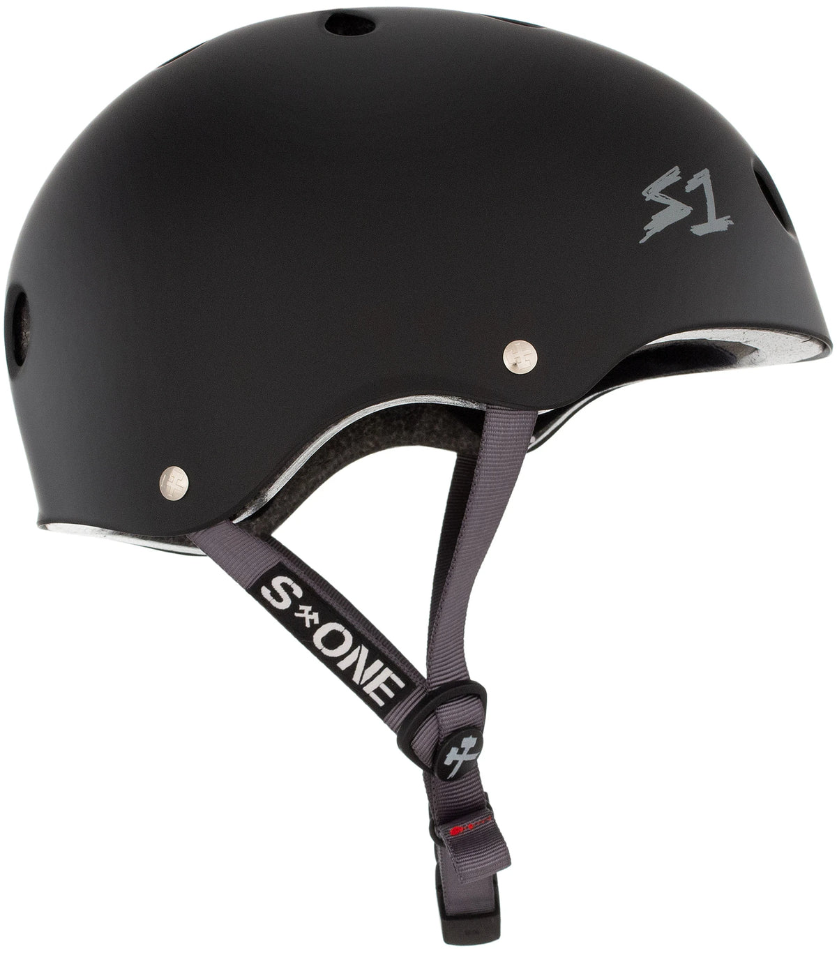 S1 Lifer Helmet - Black Matte w/ Grey Straps