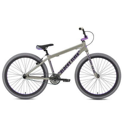 SE Bikes Blocks Flyer 26" Matte Grey & Purple