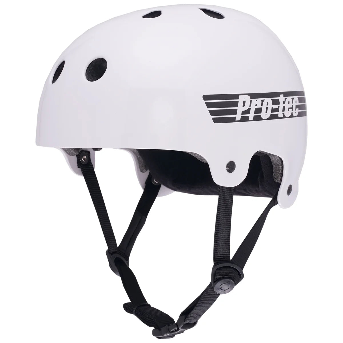 PRO-TEC OLD SCHOOL LOW PRO HELMET - GLOSS WHITE (CERTIFIED)