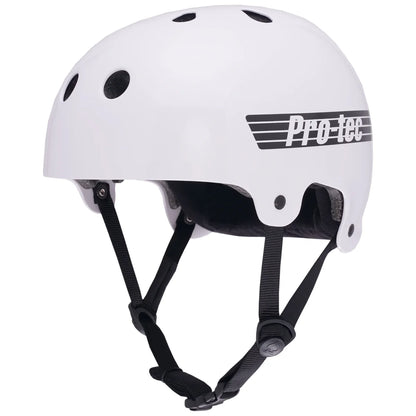 PRO-TEC OLD SCHOOL LOW PRO HELMET - GLOSS WHITE (CERTIFIED)