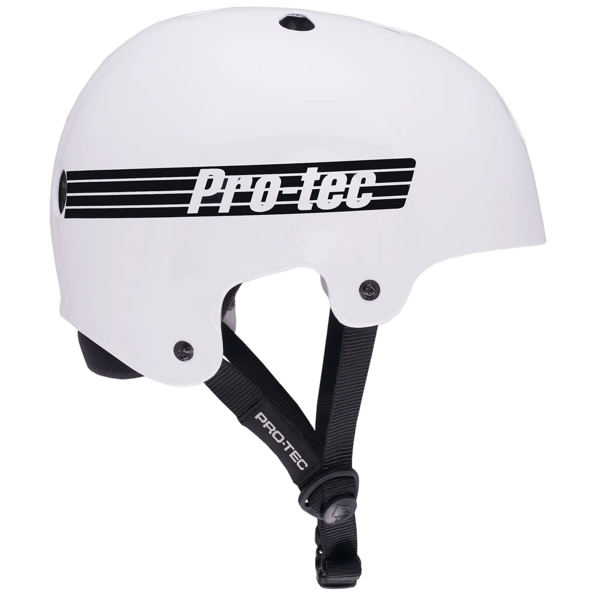 PRO-TEC OLD SCHOOL LOW PRO HELMET - GLOSS WHITE (CERTIFIED)