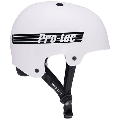 PRO-TEC OLD SCHOOL LOW PRO HELMET - GLOSS WHITE (CERTIFIED)