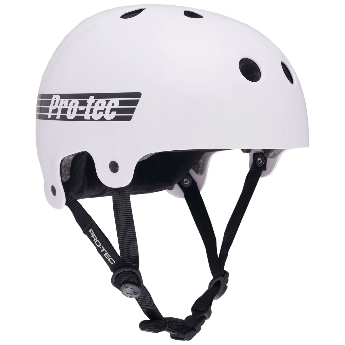 PRO-TEC OLD SCHOOL LOW PRO HELMET - GLOSS WHITE (CERTIFIED)