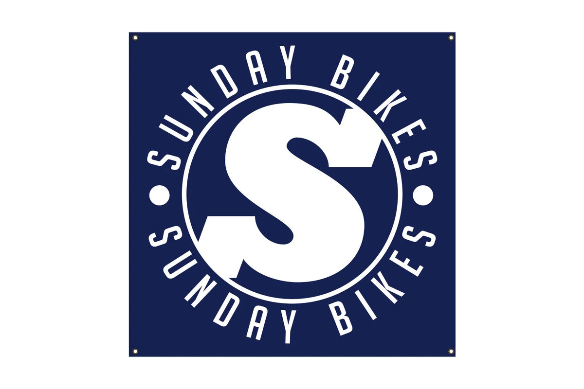 Sunday "S Badge" Banner - Blue 3' x 3'