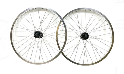 Fit Bike 26″ Covid Cruiser Wheelset Silver W/black Hubs