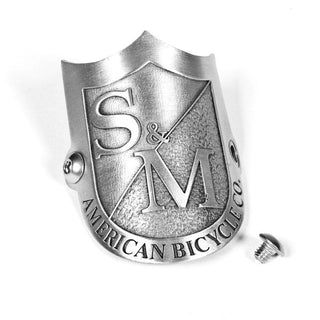 S&M Shield Headtube Badge - POWERS BMX