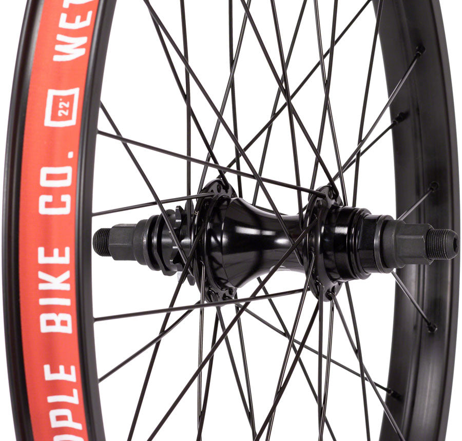 We The People Audio Rear Wheel - 22", 14 x 110mm, 36H, 9T Cassette, Right Side Drive, Nylon Hubguards, Black